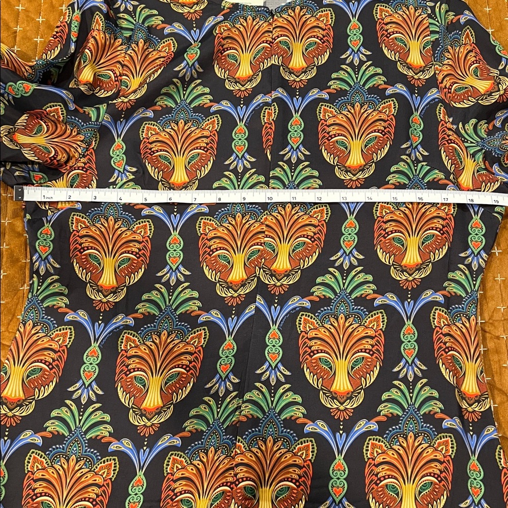 Black Boho Panther Lenzing™ Ecovero™ Viscose Midi Dress - Picture 4 of 5